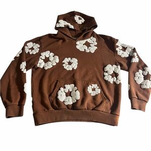 Denim Tears Cotton Wreath Hoodie – Brown Size Large